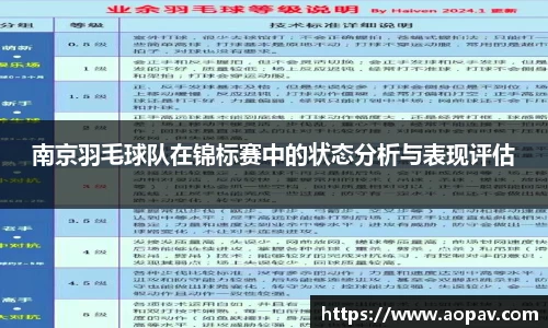 南京羽毛球队在锦标赛中的状态分析与表现评估